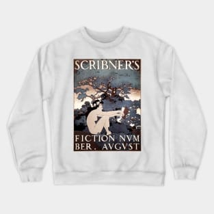 SCRIBNER'S FICTION Number AUGUST 1897 by American Poster Artist  Maxfield Parrish Crewneck Sweatshirt